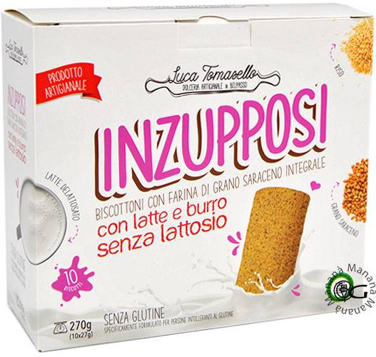 Dolceria Tomasello Inzupposi Biscotti Senza Glutine e Latte 270 g