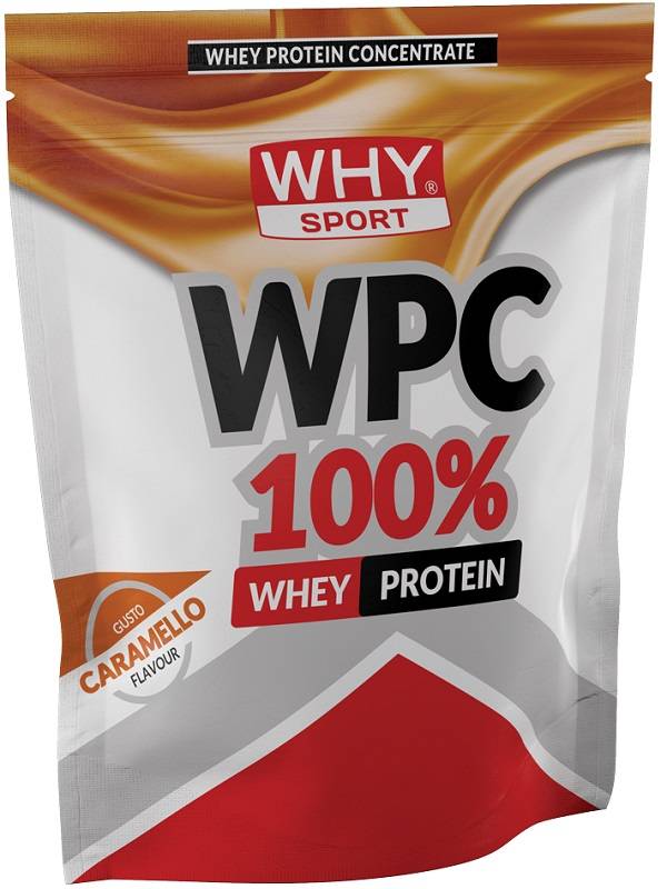 Whysport WPC 100% Whey Integratore di Proteine Gusto Caramello 1 kg