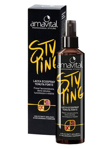 Oficine Cleman Amavital Styling Lacca Tenuta Forte Ecospray per Capelli 200 ml