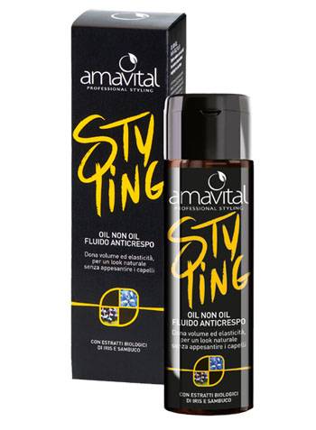Oficine Cleman Amavital Styling Oil Non Oil Fluido Anti - Crespo per Capelli 200 ml