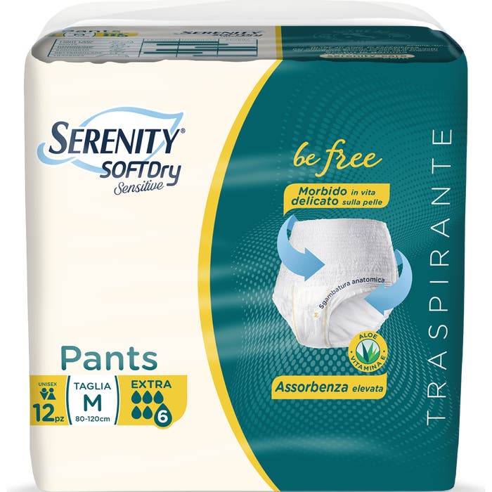 Serenity Pants SD Sensitive Be Free Extra Taglia M Pannolini 12 Pezzi