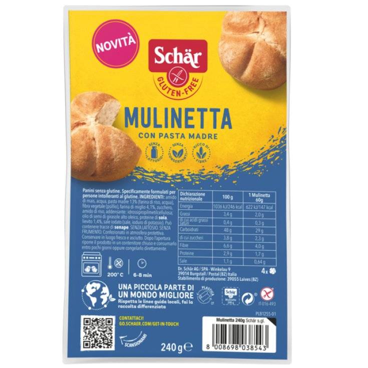 Schär Mulinetta Merendine senza glutine 4 pezzi x 60 g