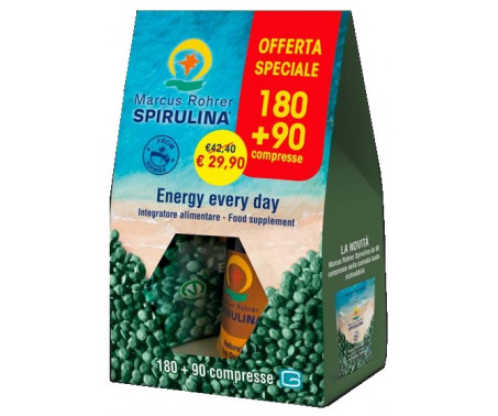 Spirulina Marcus Rohrer Depura Ricarica Rafforza 180 + 90 compresse