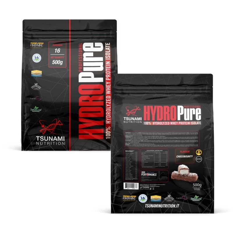 Tsunami Nutrition Hydropure Professional Integratore di Proteine Gusto Chocobounty 500 g
