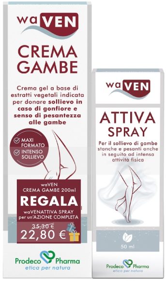 Prodeco Pharma Waven Crema Gambe 200 ml + Spray Attiva 50 ml OMAGGIO