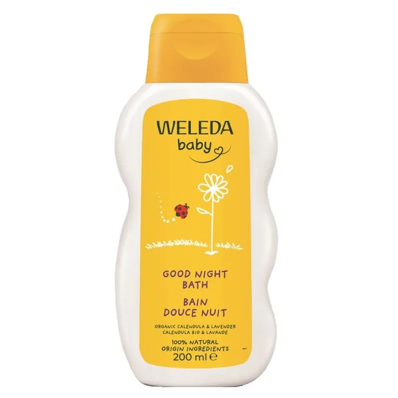 Weleda Baby Calendula Bagno della Buonanotte Detergente Delicato per Bambini 200 ml
