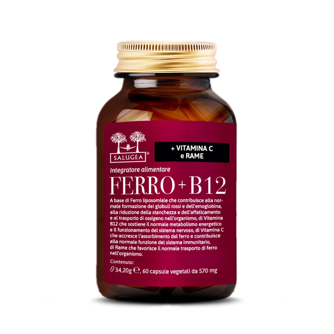 Salugea Ferro + B12 per il sistema nervoso 60 capsule