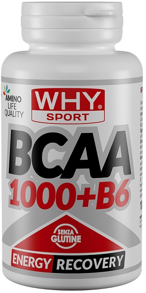Whysport BCAA 1000 + B6 Integratore di Aminoacidi Ramificati e Vitamina 200 Compresse