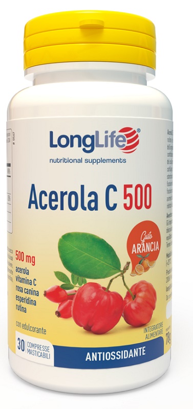 Longlife Acerola C500 Arancia Vitamina C 30 Compresse