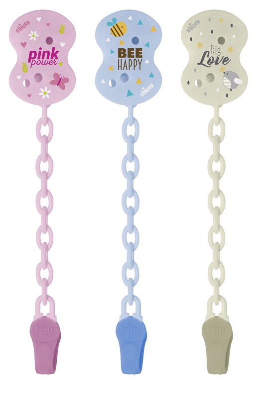 CHICCO CLIP CON CATENELLA MIXED COLORS NEW 2020