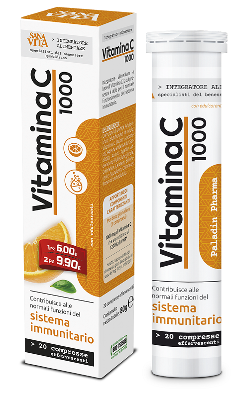 Sanavita Vitamina C Integratore per le Difese Immunitarie 20 compresse effervescenti