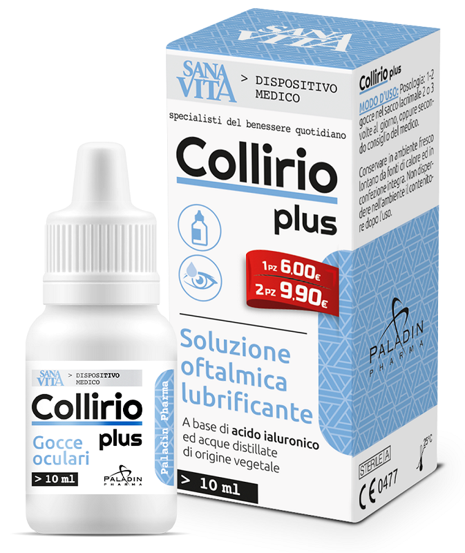 Sanavita Collirio Plus SoluzioneOftalmica Lubrificante 10 ml