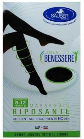 COLLANT SUPERCOPRENTE 60 DENARI BASE NERO POIS PICCOLI BIANCHI TAGLIA 4