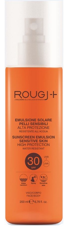Rougj Spray Protezione Solare Viso e Corpo Pelli Sensibili SPF 30 200 ml