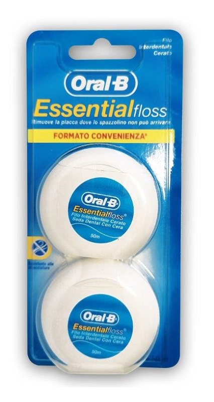 Oral B Essential Floss Filo interdentale Cerato 2 X 50 metri