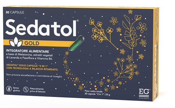 Sedatol Gold Integratore Alimentare per il Sonno e il Rilassamento 30 Capsule