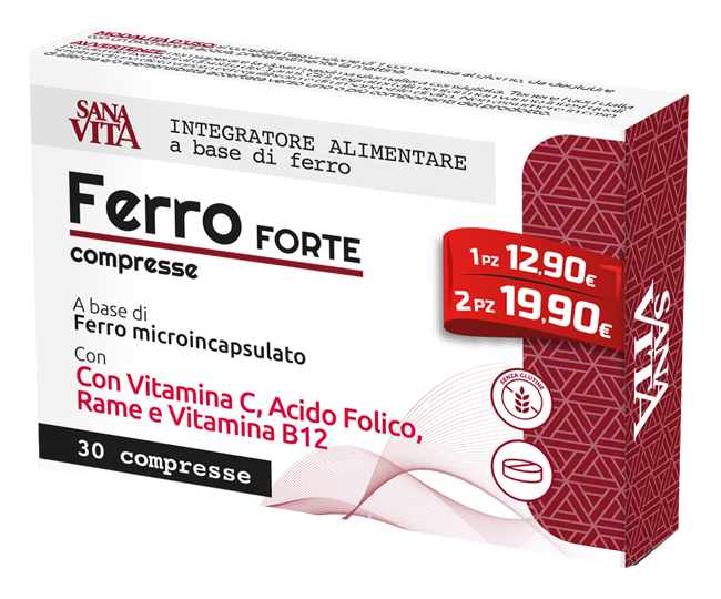 Sanavita Ferro Forte Integratore di Ferro 30 compresse