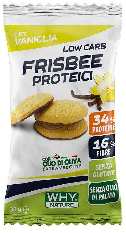 Whynature Frisbee Biscotti Proteici Vaniglia 36 g