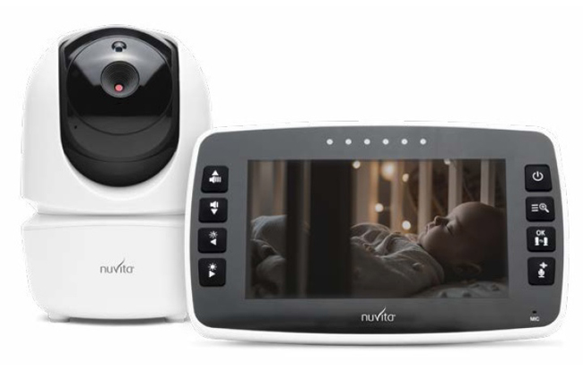 Nuvita Video Baby Monitor Digitale Wireless con Tecnologia 2.4 GHZ 4,3 Pollici Telecamera Direzionale