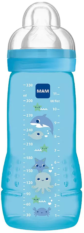 Mam Easy Active Baby Bottle Biberon Azzurro Deep Ocean Capacità 330 ml