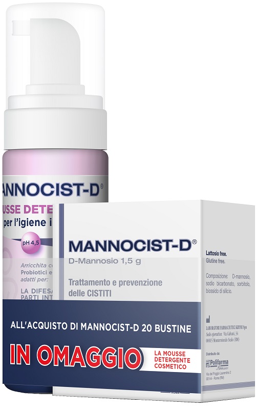 MANNOCIST - D 20 BUSTE + MANNOCIST - D MOUSSE DETERGENTE ANTIBATTERICO 150 ML IN OMAGGIO