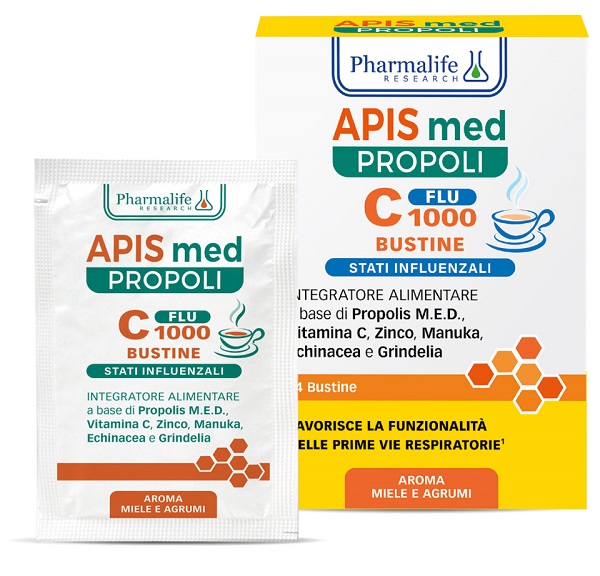 Pharmalife Research Apis Med Propoli C Flu 1000 Stati Influenzali 14 bustine