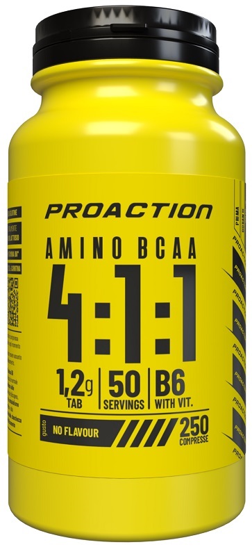 ProAction Fit Amino BCAA 4:1:1 Integratore di Aminoacidi Ramificati 250 compresse
