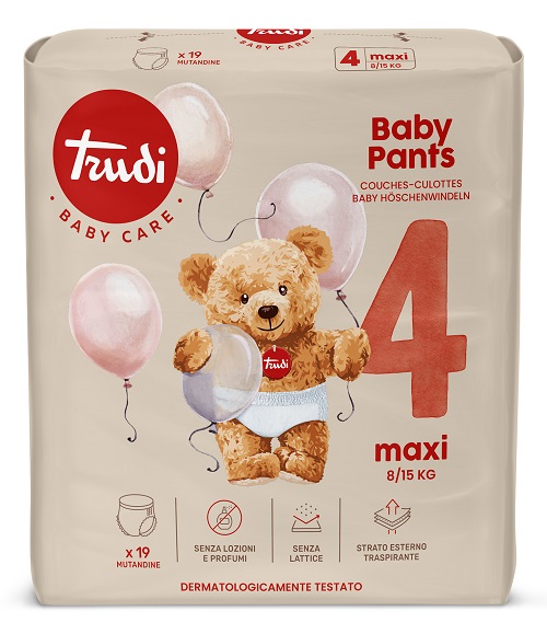 Trudi Baby Pants Maxi Pannolini 8/15 Kg 19 Pezzi