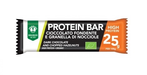 Probios Barretta Proteins Nocciola Ricoperta Cioccolato Fonfente Con Granella Di Nocciola 40 G