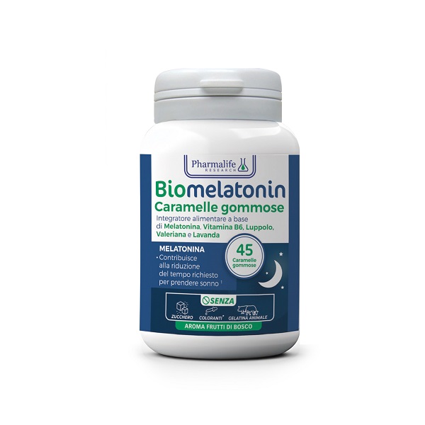 Pharmalife Biomelatonin Integratore per il Sonno 45 caramelle gommose