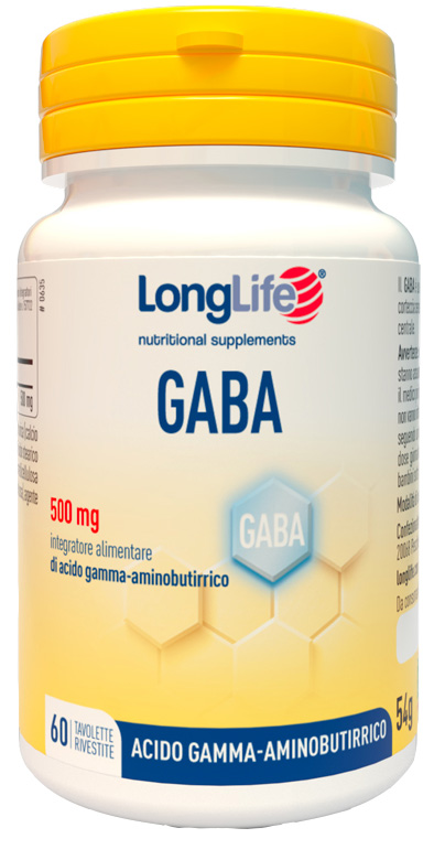 Longlife Gaba Integratore per Calma e Rilassamento 60 Tavolette da 500 mg