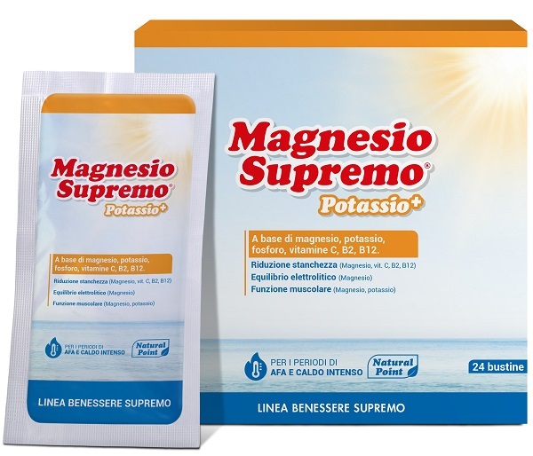Magnesio Supremo + Potassio Funzionamento Muscolare 24 Bustine