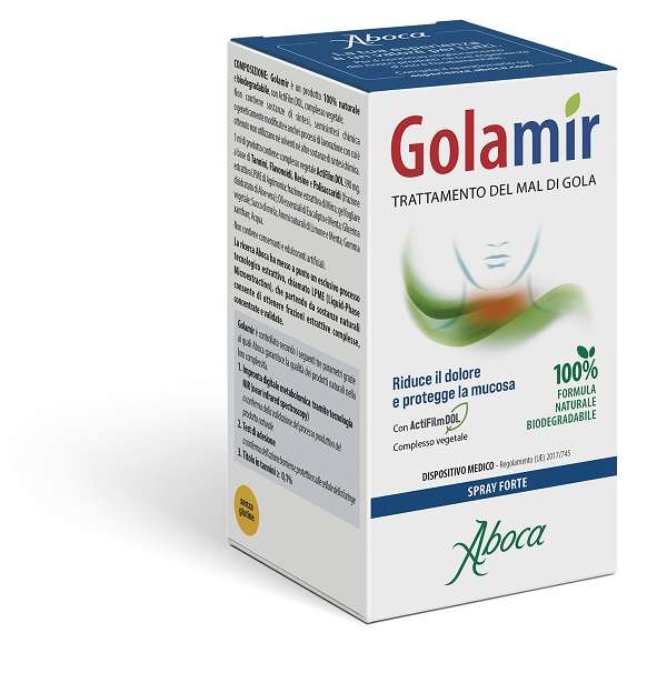 Aboca Golamir Spray Forte Trattamento del Mal di Gola 30 ml