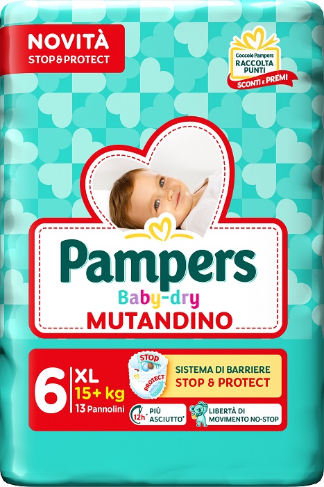 Pampers Baby Dry Pannolino Mutandina XL 13 Pezzi