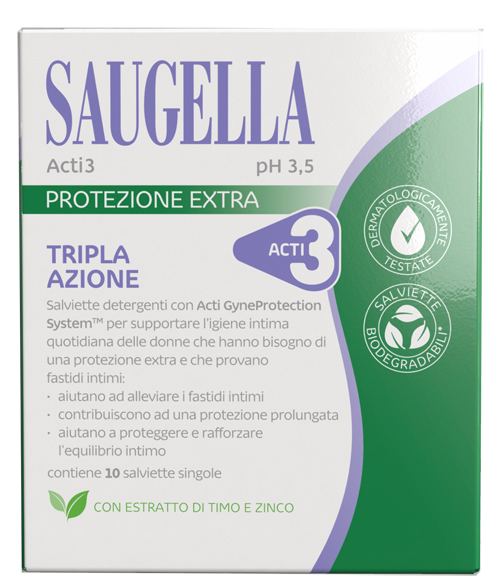 SAUGELLA ACTI3 SALVIETTINE 10P