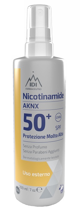 Idisole.It 50+ Uva SPF Con Nicotinamide Spray Solare Corpo Contro le Macchie Cutanee 200 ml