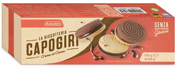 Agluten Capogiri Biscotti con Crema al Cacao senza Glutine 120 g