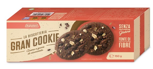Agluten Gran Cookie Biscotti con Avena e Gocce di Cioccolato 150 g