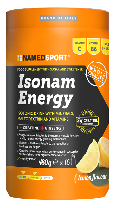 Named Sport Isonam Energy Integratore Sali Minerali per Sportivi Gusto Limone 480 g