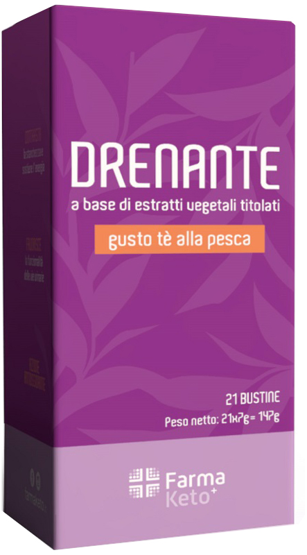 Farmaketo Drenante a base di Estratti Vegetali Gusto Pesca 21 bustine