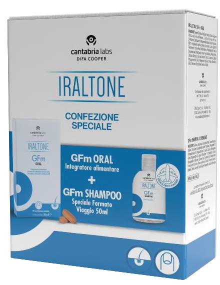 Iraltone GFM Oral Integratore 30 capsule + GFM Shampoo Uso Frequente 50 ml