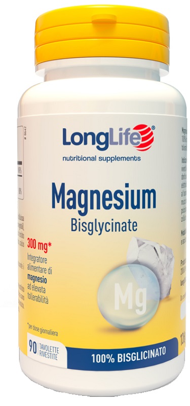 Longlife Magnesium Bisglycinate Integratore di Magnesio 90 tavolette
