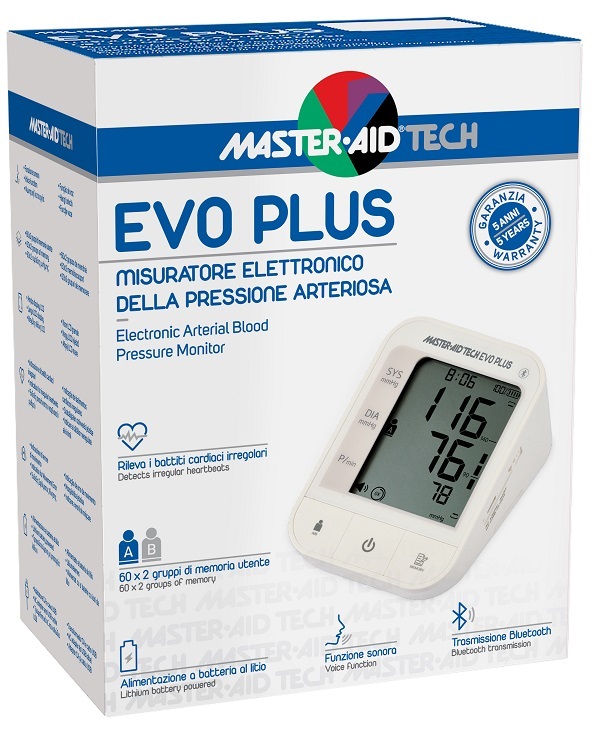 Master Aid Tech Evo Plus Misuratore della Pressione Arteriosa Elettronico 1 pezzo