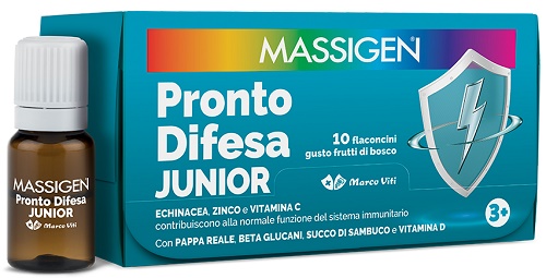 Massigen Pronto Difesa Junior per Difese Immunitarie Bambini 10 Flaconcini da 10ml
