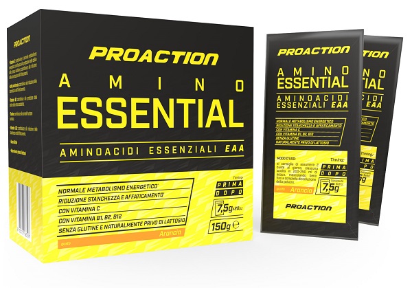 ProAction Pro Amino Essential Integratore per Sportivi Vitamine 20 bustine da 7,5 g