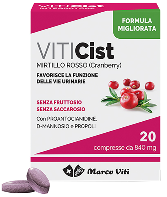 Marco Viti Viticist Mirtillo Integratore per Vie Urinarie 20 Compresse Rivestite