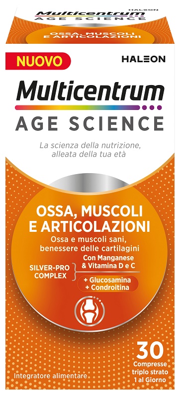 Multicentrum Age Ossa Muscoli e Articolazioni Integratore Multivitaminico 30 compresse