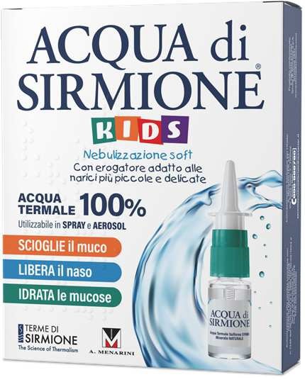 Acqua di Sirmione Kids Acqua Termale per l'Igiene Quotidiana del Naso 6 Flaconcini