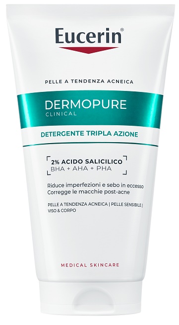 Eucerin Dermopure Clinical Detergente Tripla Azione Pelle Grassa 150 ml
