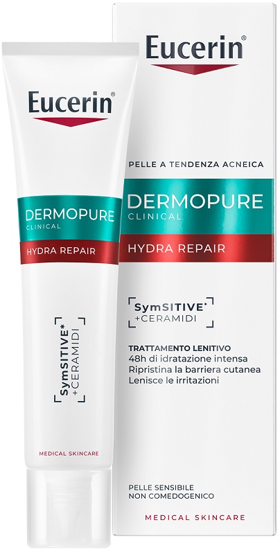 Eucerin Dermopure Clinical Hydra Repair Trattamento Lenitivo per Pelle a Tendenza Acneica 40 ml